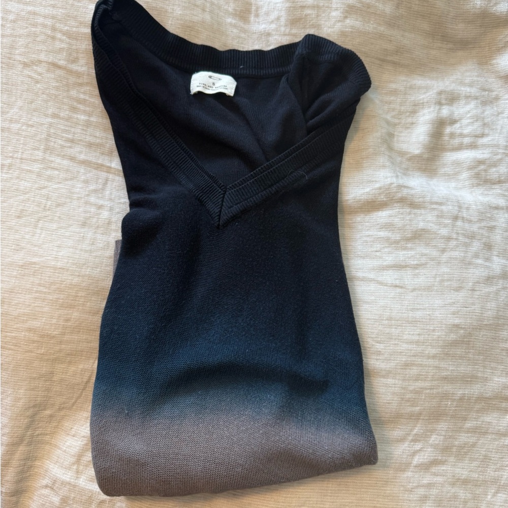 Pins and Needles tunic length dip dye sweater